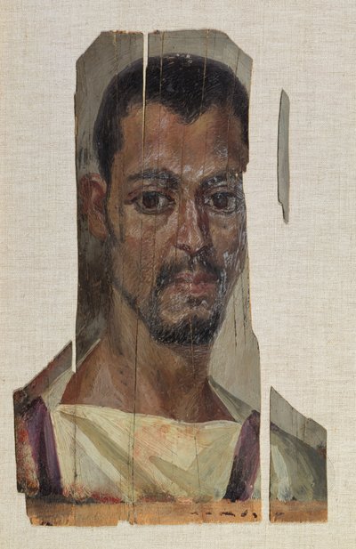 Portrait from Fayum by Roman Period Egyptian